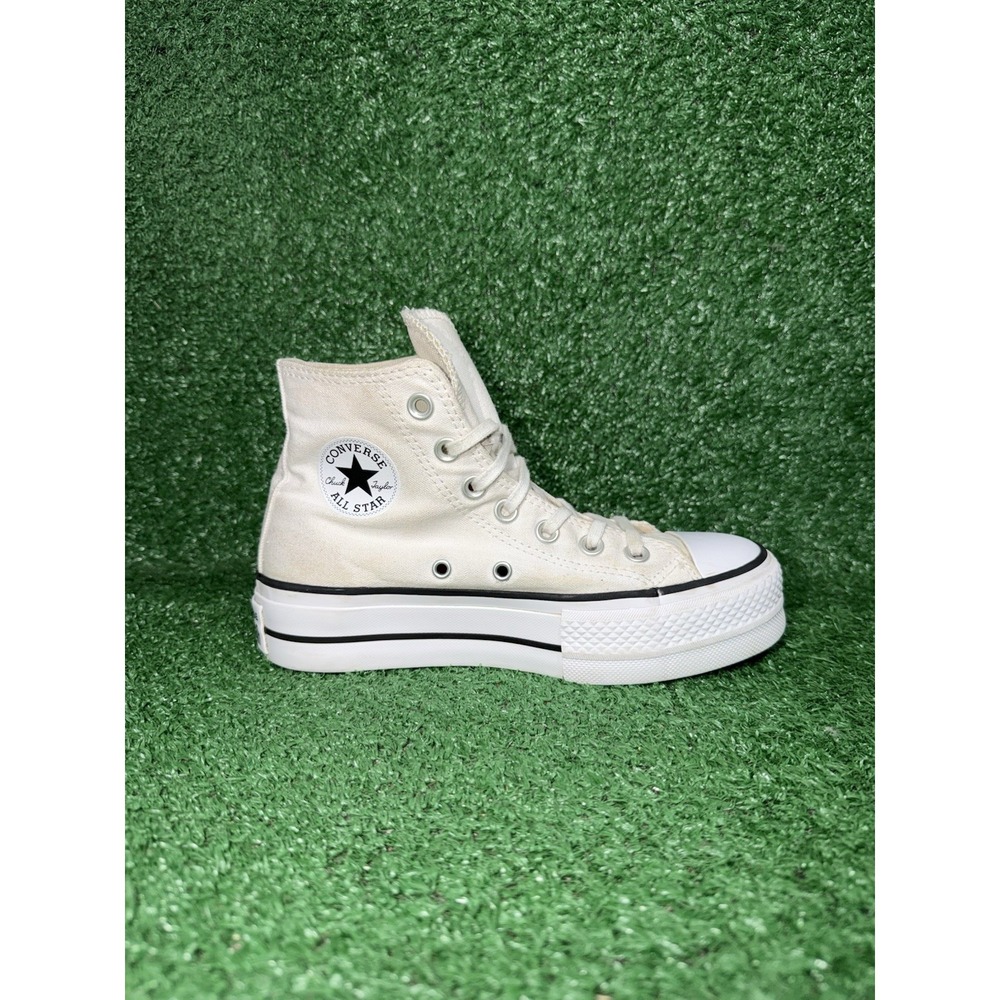 Converse Chuck Taylor All Star Platform Womens Size 5 White Hi Top Canvas Shoes